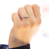 Anello Art Déco in oro bianco 14K con diamanti (0.48ctw ca.), anni ‘30