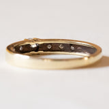 Anello vintage in oro 14K con diamanti (0.14ct ca.), anni ‘60/‘70