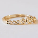 Anello vintage in oro 14K con diamanti (0.20ctw ca.), anni ‘70