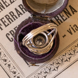 Bague ancienne en or blanc 18 carats avec diamants (0,45 ct environ), années 1930/1940