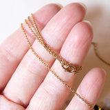 Collana vintage in oro 8K con granati, anni ‘50/‘60