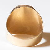 Anello vintage da uomo in oro 14K con onice, anni ‘60