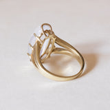 Vintage 14K gold moonstone ring, 60s / 70s