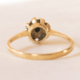 Anello vintage in oro giallo 18K con turchese, anni ‘50/‘60