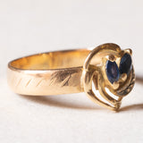 Anello vintage in oro giallo 18K con topazi, anni ‘60