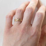 Anello vintage in oro 18K con diamanti, anni ‘50/‘60