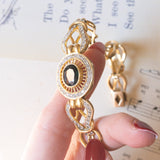 Braccialetto vintage in oro giallo e in oro bianco 18K con zaffiro (2.60ct ca.) e diamanti (1ctw ca.), anni ‘60