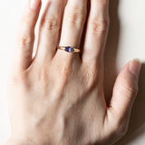 Anello vintage in oro 9K con tanzanite, anni ‘80