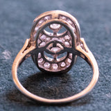 Bague de style Art Déco en or blanc 18 carats avec diamants (0,80 ct env.)