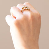 Anello “Harem” vintage in oro giallo 18K con diamanti di taglio brillante (1.15ctw ca.), anni ‘60/‘70