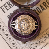 Bague ancienne en or blanc 18 carats avec diamants (0,45 ct environ), années 1930/1940