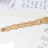 Braccialetto vintage in oro giallo e in oro bianco 18K con zaffiro (2.60ct ca.) e diamanti (1ctw ca.), anni ‘60