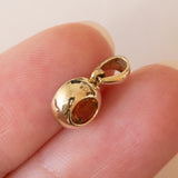 Ciondolo vintage in oro 9K con quarzo citrino, anni ‘70