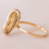 Anello vintage in oro giallo 18K, anni ‘70/‘80