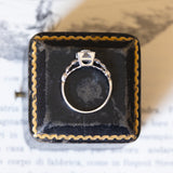 Anello Art Déco in oro bianco 14K con diamanti (0.48ctw ca.), anni ‘30