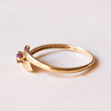 Anello vintage in oro 18K con rubino, anni ‘50