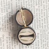 Anello antico in oro 14K e argento con diamanti (0.25ctw ca.), primi del ‘900