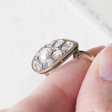 Orecchini Liberty in oro bianco 14K e argento con diamanti di taglio vecchia miniera e di taglio rosa coroné (2ctw ca.), anni ‘10/‘20