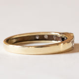 Anello vintage in oro 14K con diamanti (0.14ct ca.), anni ‘60/‘70