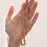 Vintage torchon necklace in 8K gold, 1970s