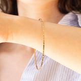 Braccialetto rigido vintage in oro 8K, anni ‘60/‘70