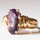Anello vintage in oro 18K con ametista, anni ‘60