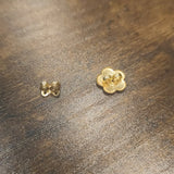 Orecchini vintage in oro 18K con perline di agata, anni '70