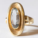 Anello vintage in oro 18K con acquamarina, anni ‘70