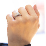 Anello Art Déco in oro bianco 14K con diamanti (0.48ctw ca.), anni ‘30