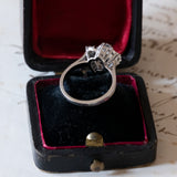 Anello vintage in oro bianco 18K con diamanti, anni ‘60