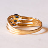 Anello vintage in oro 18K con zaffiri, anni ‘50/‘60