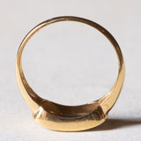 Anello vintage in oro 18K con diamanti (0.05ctw ca.), anni ‘70