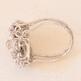 Anello vintage in oro bianco 18K con diamanti (1.75ctw ca.), anni ‘50/‘60