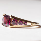 Anello vintage in oro 9K con tormaline viola, anni ‘70/‘80