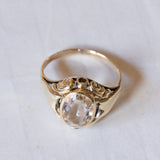 Vintage 14K gold quartz ring, 1950s