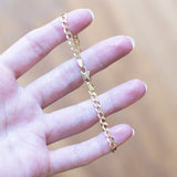 Braccialetto morbido vintage in oro giallo 8K, anni '60