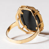 đ¤ Anello vintage in oro 18K con cammeo su onice, anni â80
