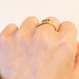 Anello vintage in oro 18K con rubini, anni ‘60/‘70