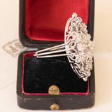 Anello vintage in oro bianco 18K con diamanti (1.75ctw ca.), anni ‘50/‘60