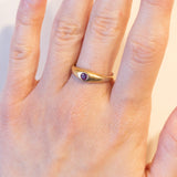 Anello vintage gypsy in oro 18K con rubino, anni ‘50/‘60