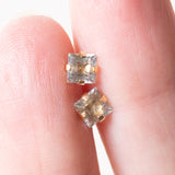 Orecchini vintage in oro 18K con acquamarine, anni ‘70