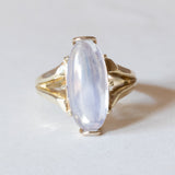 Vintage 14K gold moonstone ring, 60s / 70s