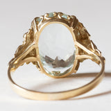 Anello vintage in oro 14K con acquamarina (4ct ca.), anni ‘60