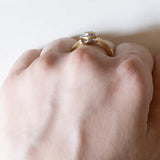 Anello vintage in oro 18K con diamanti (0.35ctw ca.), anni ‘70