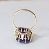 Vintage 8K Gold Amethyst Cocktail Ring, 1960s