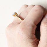 Anello vintage a margherita in oro 18K con diamanti (0.35ctw ca.), anni '70