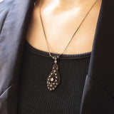 Collier Art Nouveau in oro 18K e argento con diamanti, anni ‘10/‘20