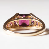 Anello vintage in oro 9K con tormaline viola, anni ‘70/‘80