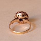 Vintage 18K gold ring with pink topazes, 1970s