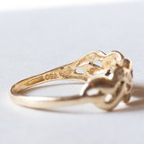 Anello vintage in oro 18K con diamanti, anni ‘50/‘60